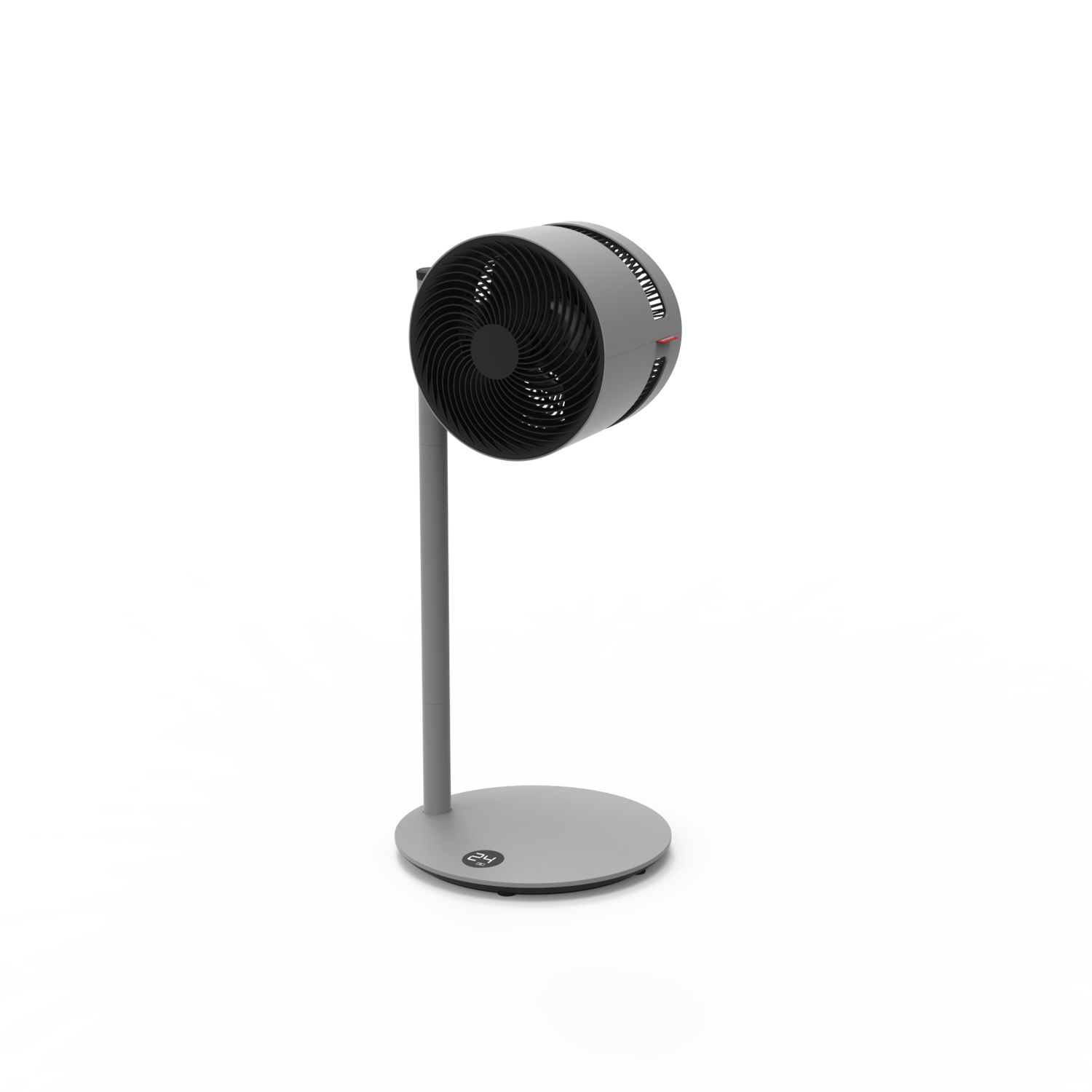 Digital Freestanding Pedestal Floor Fan with Smart Bluetooth App Control BONECO Air Shower Fan F225 Grey Adjustable 2 in 1 Direct or Indirect Cooling Unit Stylish Modern Swiss Design 